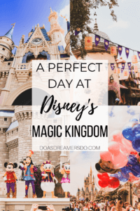 How to have the most perfect day at the Magic Kingdom in Walt Disney World (including an entire schedule)! The best quick-service dining, when to ride each attraction, and some secret Disney experiences you may not know about! #magickingdom #disneyworld #disneytips Magic Kingdom | Disney World | Walt Disney World | Disney World Florida | Disney Tips | Disney Vacation | Florida Vacation | Disney Parks | WDW | Things to do in Magic Kingdom | One day in magic kingdom | Magic kingdom itinerary