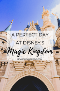 How to have the most perfect day at the Magic Kingdom in Walt Disney World (including an entire schedule)! The best quick-service dining, when to ride each attraction, and some secret Disney experiences you may not know about! #magickingdom #disneyworld #disneytips Magic Kingdom | Disney World | Walt Disney World | Disney World Florida | Disney Tips | Disney Vacation | Florida Vacation | Disney Parks | WDW | Things to do in Magic Kingdom | One day in magic kingdom | Magic kingdom itinerary