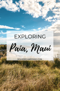 The beautiful coastal town of Paia sits along the North Shore of Maui, mixing hip surf culture and exotic jungle living with the Road to Hana beginning in this little town. In Paia, you will find the best beach in Maui with sea turtles and windsurfing, shops, boutiques, and unique restaurants. #maui #paia #hawaii #seaturtle Paia | Maui | Hawaii | Things to do in Paia | Things to do in Maui | Where to go in Maui | Sea turtles in maui | Things to do in hawaii | where to go in hawaii | Road to Hana